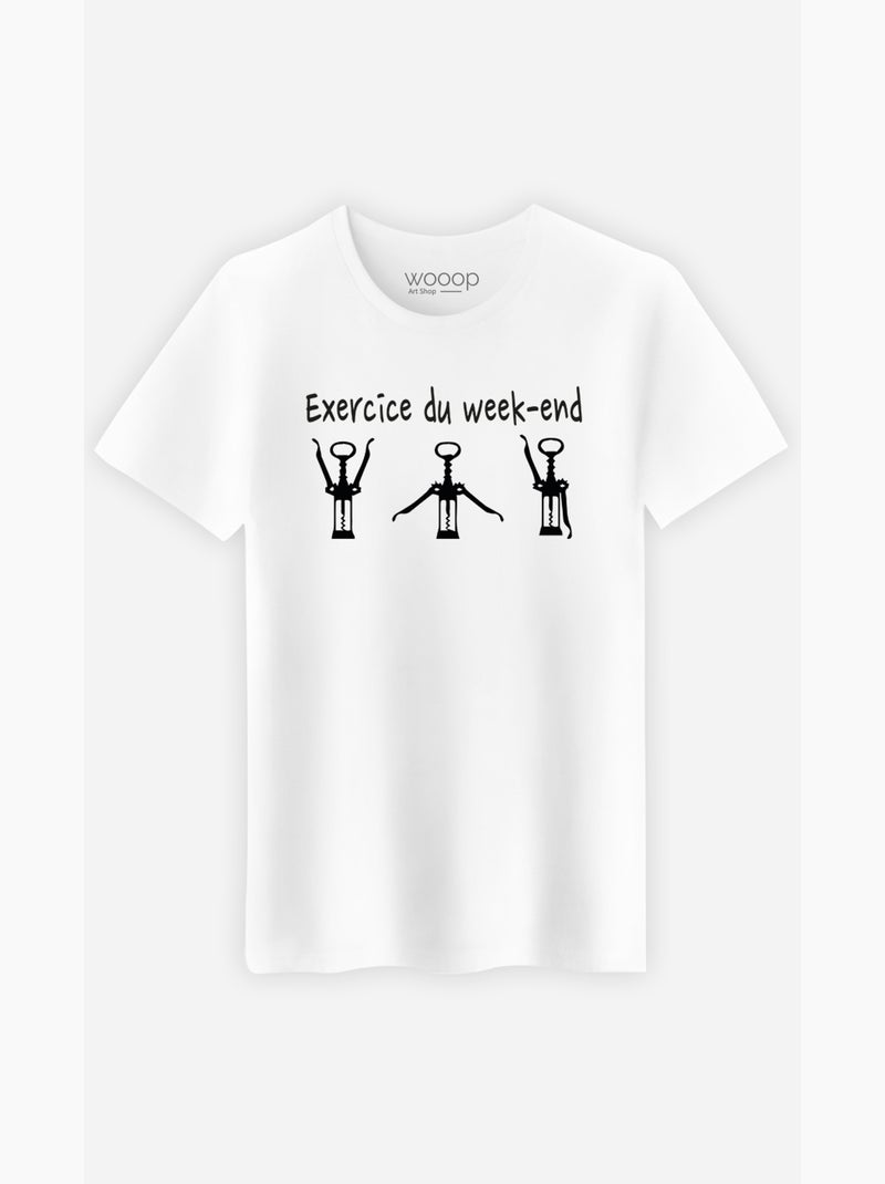 T-shirt Homme - EXERCICE DU WEEK-END Blanc - Kiabi