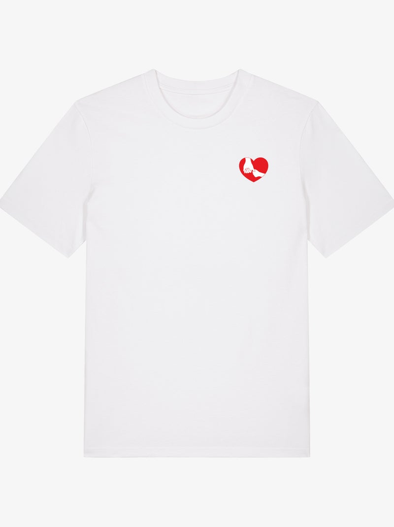 T-shirt Homme - FAMILLE CŒUR Blanc - Kiabi