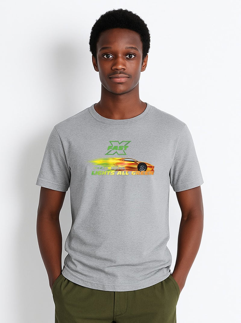 T-shirt Homme - FAST AND FURIOUS 2 Gris chiné - Kiabi