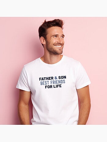 T-shirt Homme - FATHER AND SON BEST FRIENDS FOR LIFE