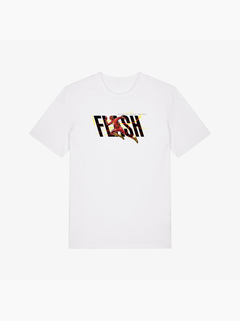 T-shirt Homme - FLASH BLACK SAVING THE FUTURE AND PAST Blanc - Kiabi