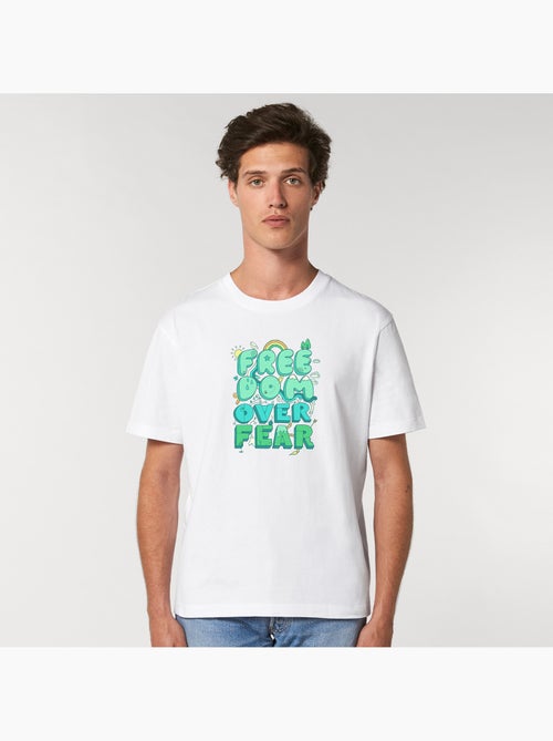 T-shirt Homme - FREEDOM OVER FEAR - Kiabi