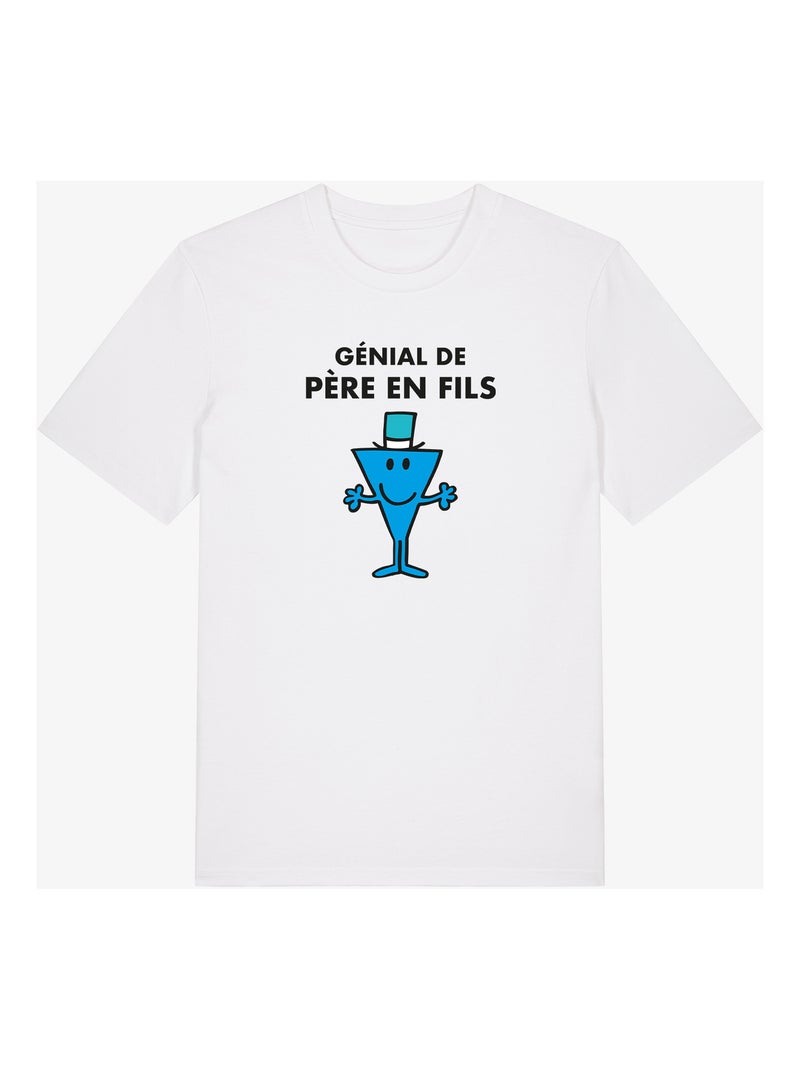 T-shirt Homme - GENIAL DE PERE EN FILS Blanc - Kiabi