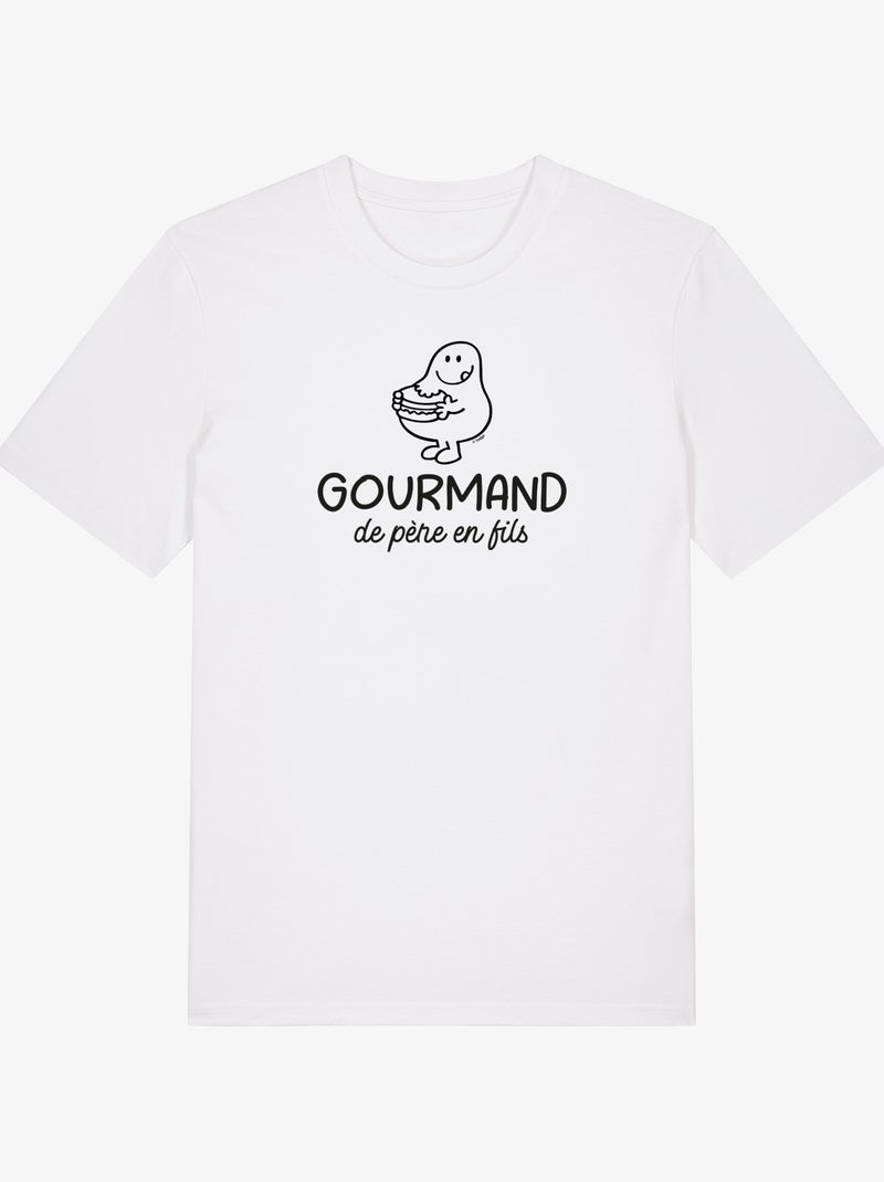 T-shirt Homme - GOURMAND DE PERE EN FILS Blanc - Kiabi