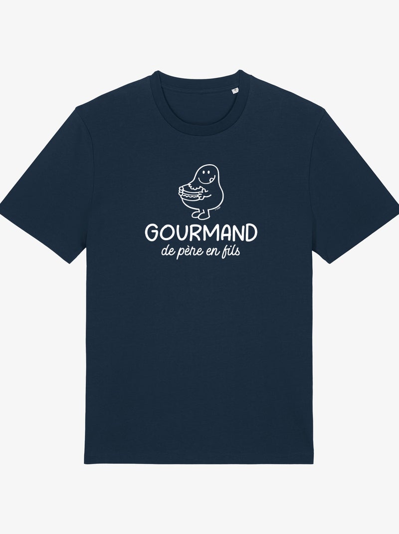 T-shirt Homme - GOURMAND DE PERE EN FILS Bleu marine - Kiabi