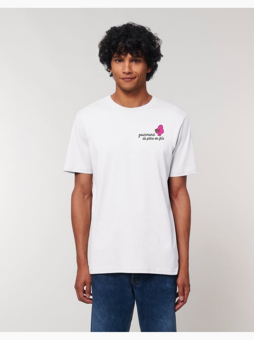 T-shirt Homme - GOURMAND DE PERE EN FILS COEUR - Kiabi