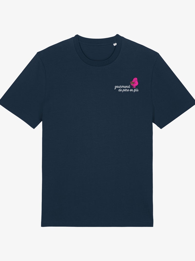 T-shirt Homme - GOURMAND DE PERE EN FILS COEUR Bleu marine - Kiabi
