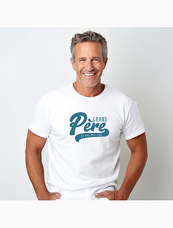 T-shirt Homme - GRAND PÈRE ET PAS PEU FIER