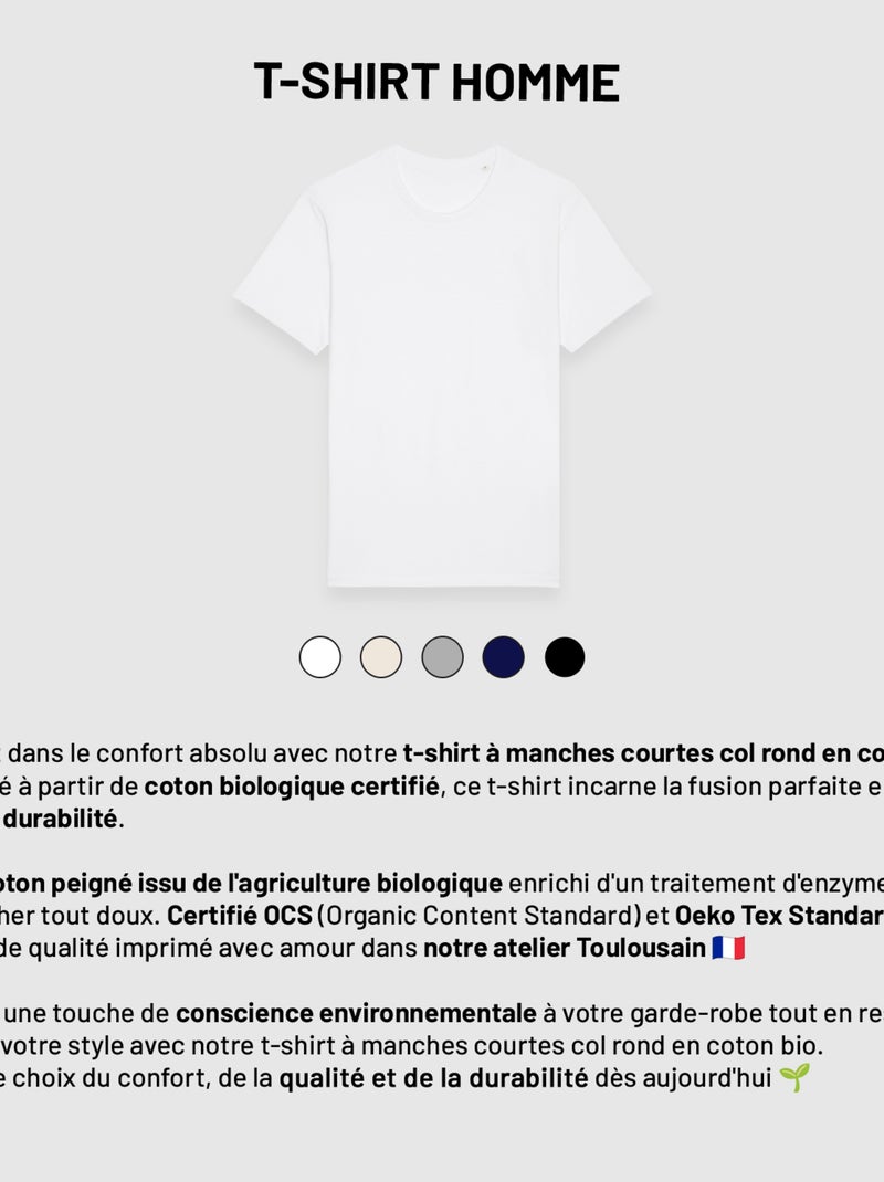 T-shirt Homme - GROGNON COEUR Gris chiné - Kiabi