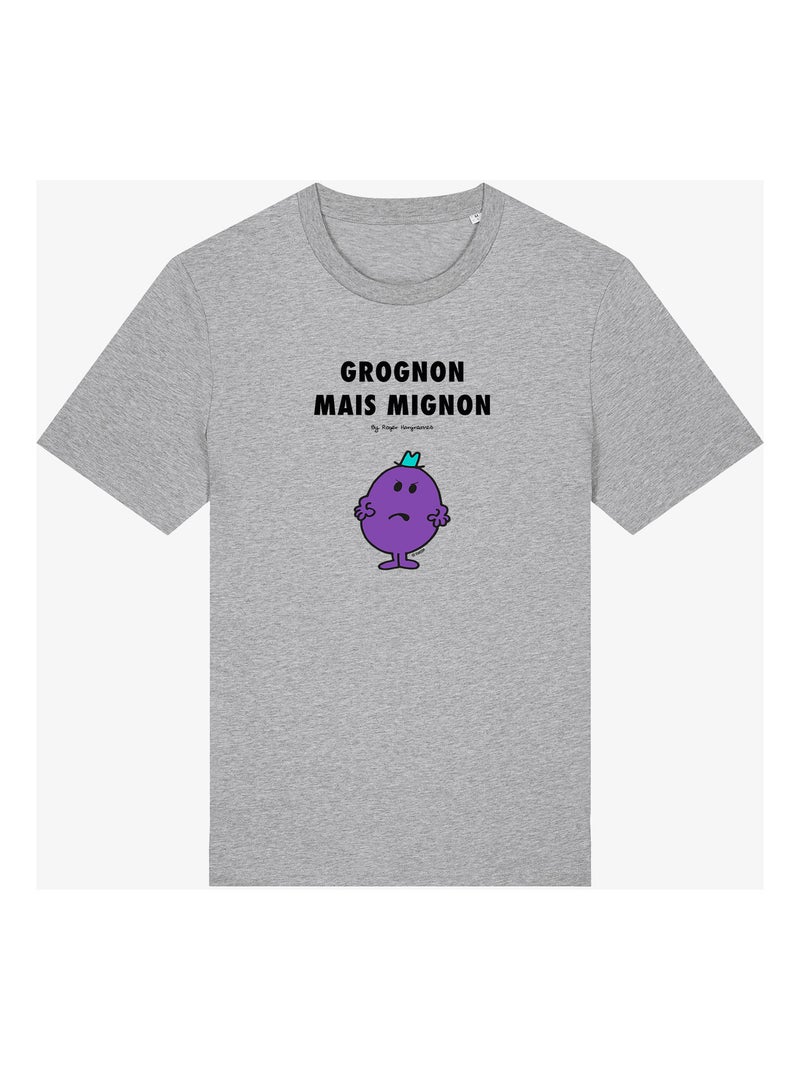 T-shirt Homme - GROGNON MAIS MIGNON 2 Gris chiné - Kiabi