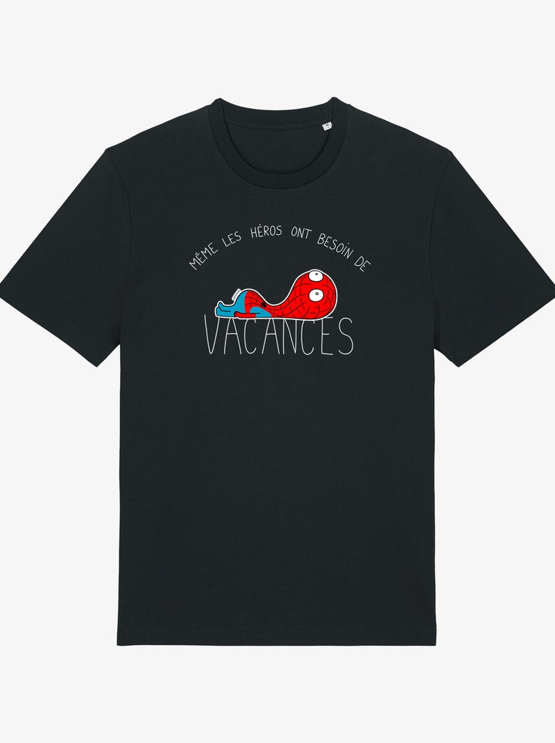T-shirt Homme - HEROS VACANCES SPIDER Noir - Kiabi