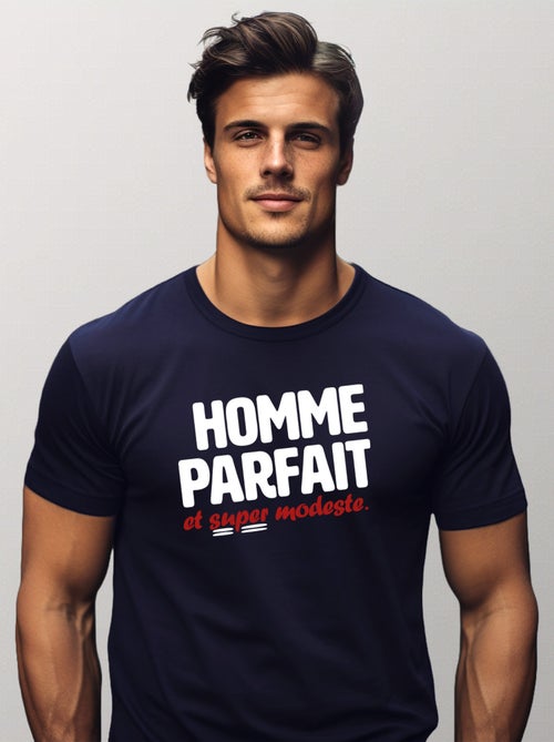 T-shirt Homme - HOMME PARFAIT ET SUPER MODESTE - Kiabi