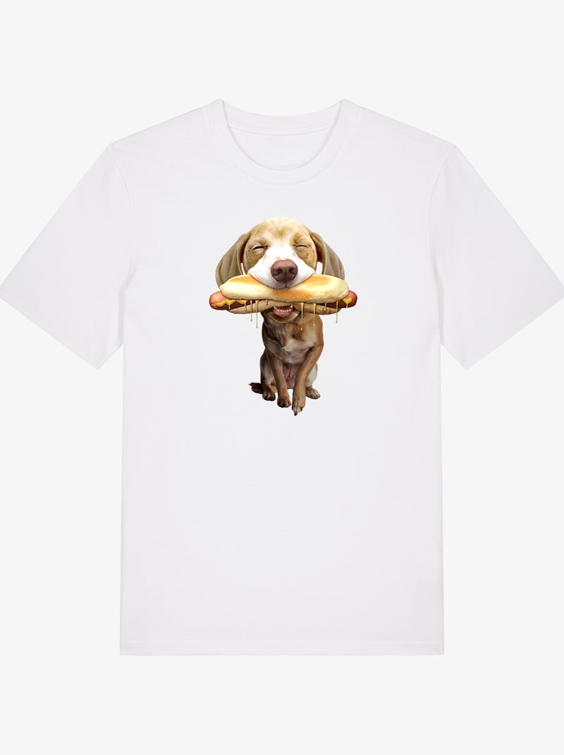 T-shirt Homme - HOT DOG Blanc - Kiabi