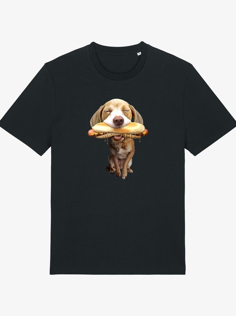 T-shirt Homme - HOT DOG Noir - Kiabi