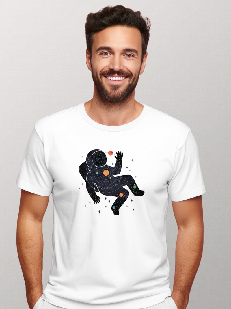 T-shirt Homme - INNER SPACE Blanc - Kiabi