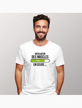 T-shirt Homme - INSTALLATION DES MUSCLES EN COURS