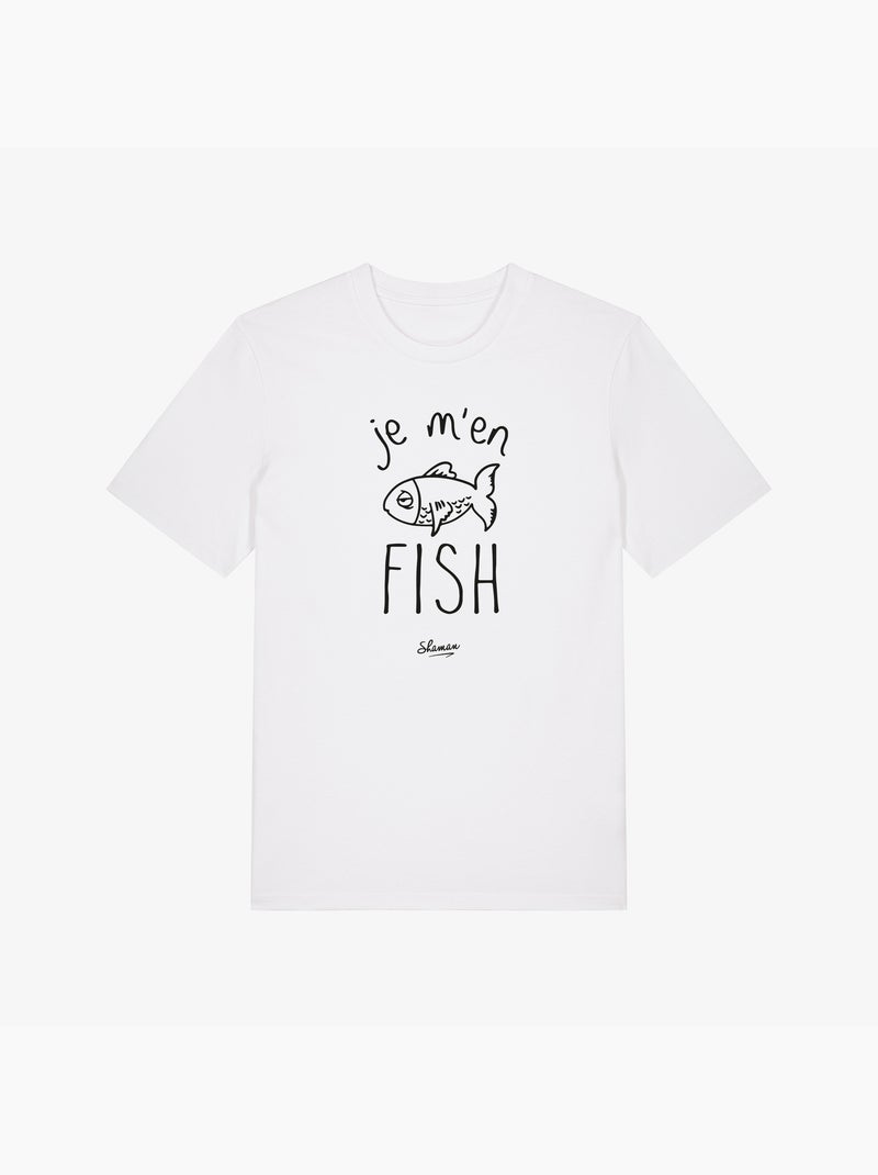 T-shirt Homme - JE M'EN FISH Blanc - Kiabi