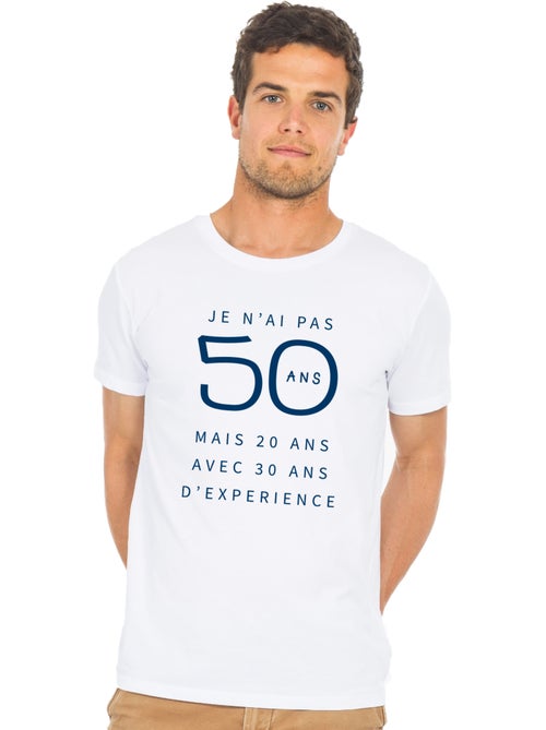 T-shirt Homme - JE N'AI PAS 50 ANS MAIS 20 ANS AVEC 30 ANS D'EXPERIENCE WAF - Kiabi