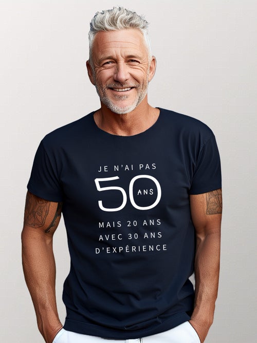 T-shirt Homme - JE N'AI PAS 50 ANS MAIS 20 ANS AVEC 30 ANS D'EXPERIENCE WAF - Kiabi