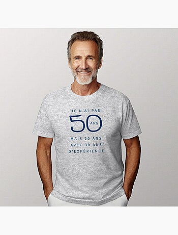 T-shirt homme - je n'ai pas 50 ans mais 20 ans avec 30 ans d'experience waf