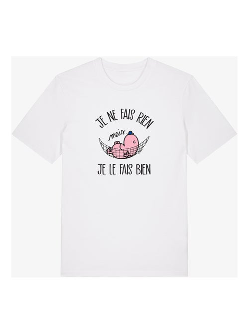 T-shirt Homme - JE NE FAIS RIEN MAIS JE LE FAIS BIEN - Kiabi