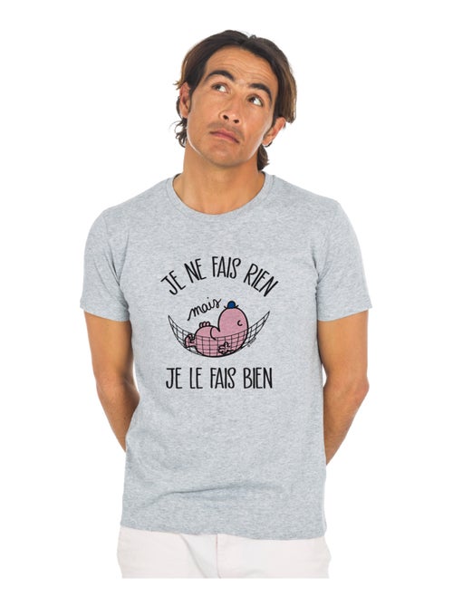 T-shirt Homme - JE NE FAIS RIEN MAIS JE LE FAIS BIEN - Kiabi