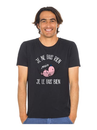 T-shirt Homme - JE NE FAIS RIEN MAIS JE LE FAIS BIEN