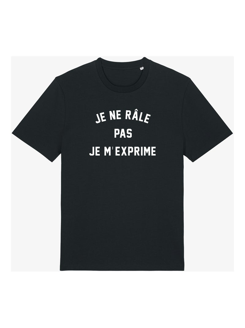 T-shirt Homme - JE NE RÂLE PAS JE M'EXPRIME Noir - Kiabi