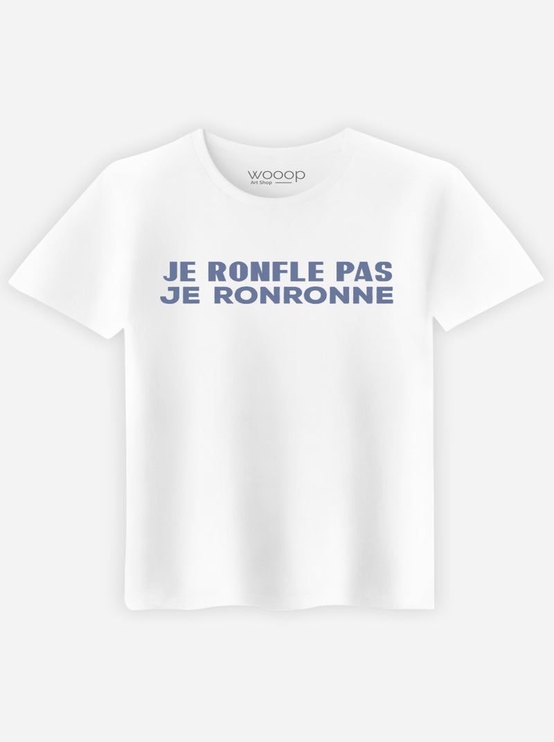 T-shirt Homme - JE NE RONFLE PAS JE RONRONNE Blanc - Kiabi