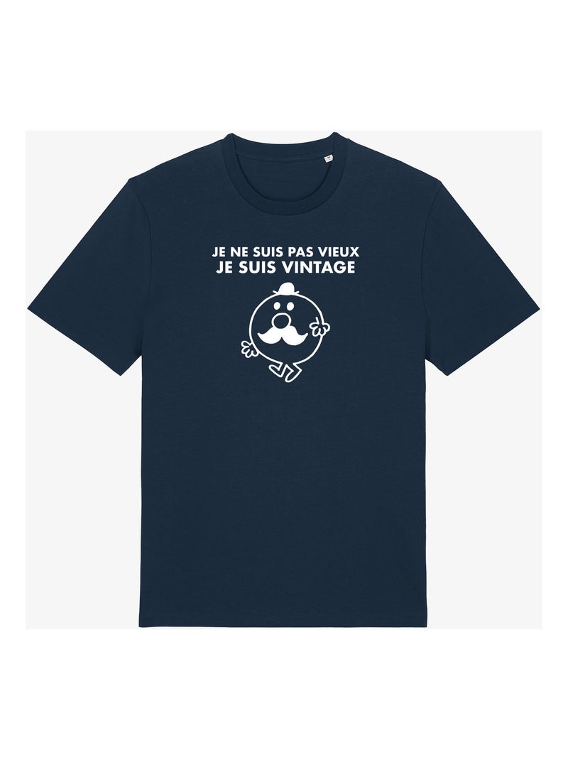 T-shirt Homme - JE NE SUIS PAS VIEUX JE SUIS VINTAGE Bleu marine - Kiabi