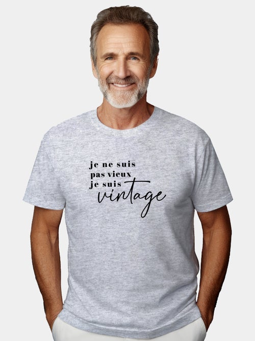 T-shirt Homme - JE NE SUIS PAS VIEUX JE SUIS VINTAGE - Kiabi