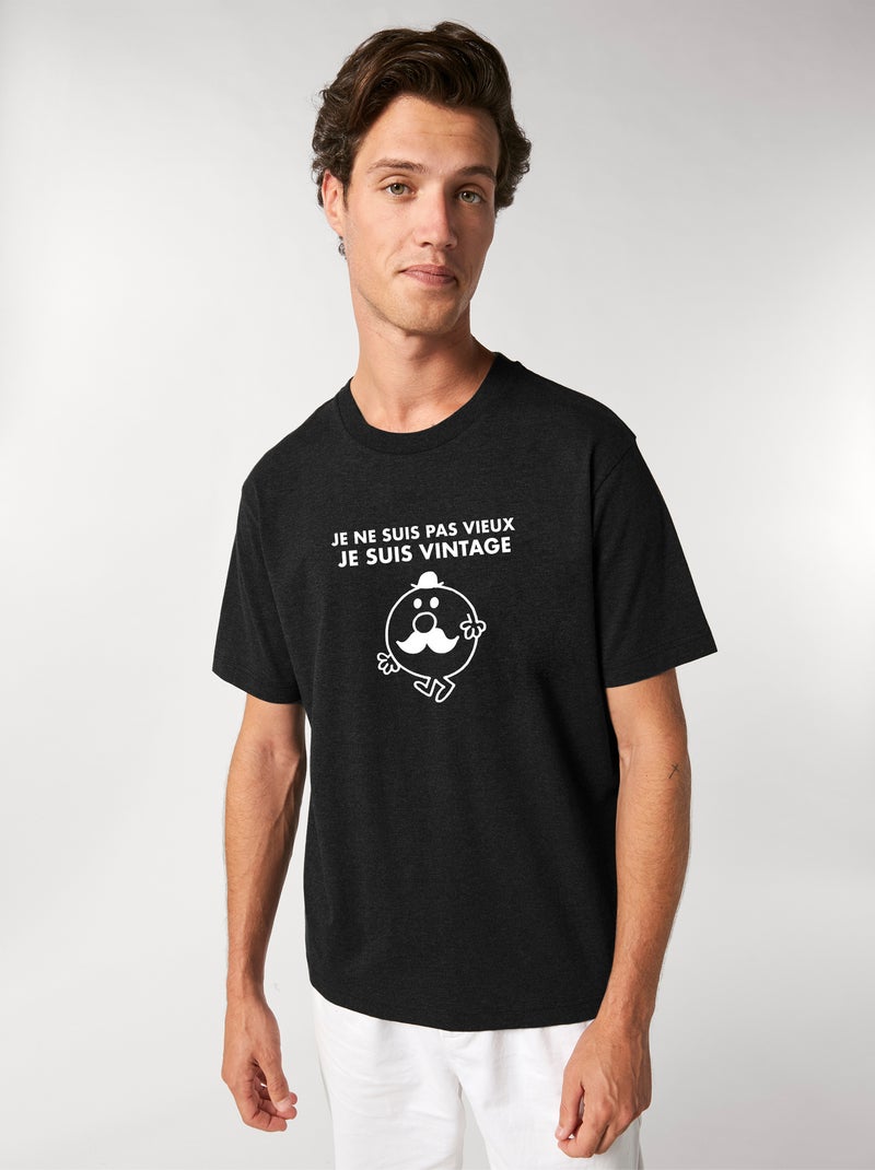 T-shirt Homme - JE NE SUIS PAS VIEUX JE SUIS VINTAGE Noir - Kiabi