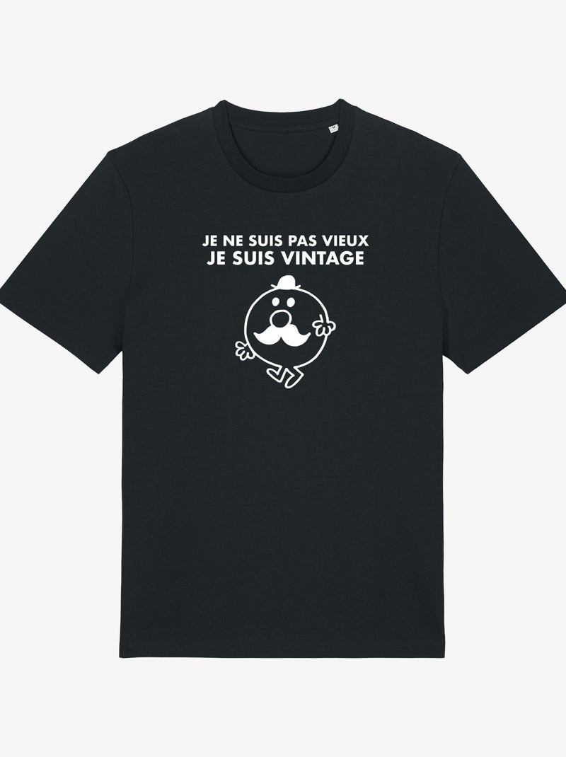 T-shirt Homme - JE NE SUIS PAS VIEUX JE SUIS VINTAGE Noir - Kiabi