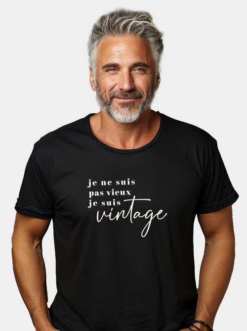 T-shirt Homme - JE NE SUIS PAS VIEUX JE SUIS VINTAGE - Kiabi