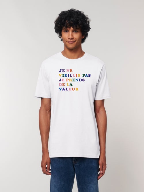 T-shirt Homme - JE NE VIEILLIS PAS JE PRENDS DE LA VALEUR COLORE - Kiabi