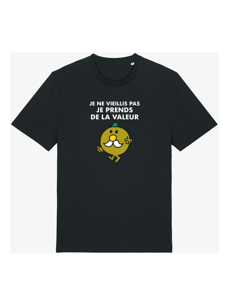 T-shirt Homme - JE NE VIEILLIS PAS JE PRENDS DE LA VALEUR Noir - Kiabi