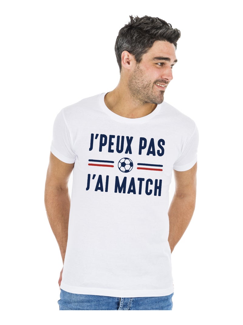 T-shirt Homme - JE PEUX PAS J'AI MATCH Blanc - Kiabi