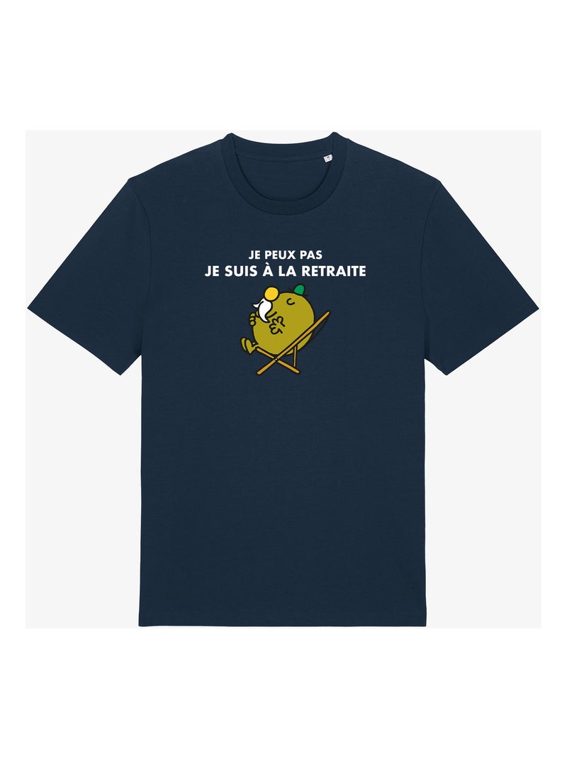 T-shirt Homme - JE PEUX PAS JE SUIS A LA RETRAITE Bleu marine - Kiabi