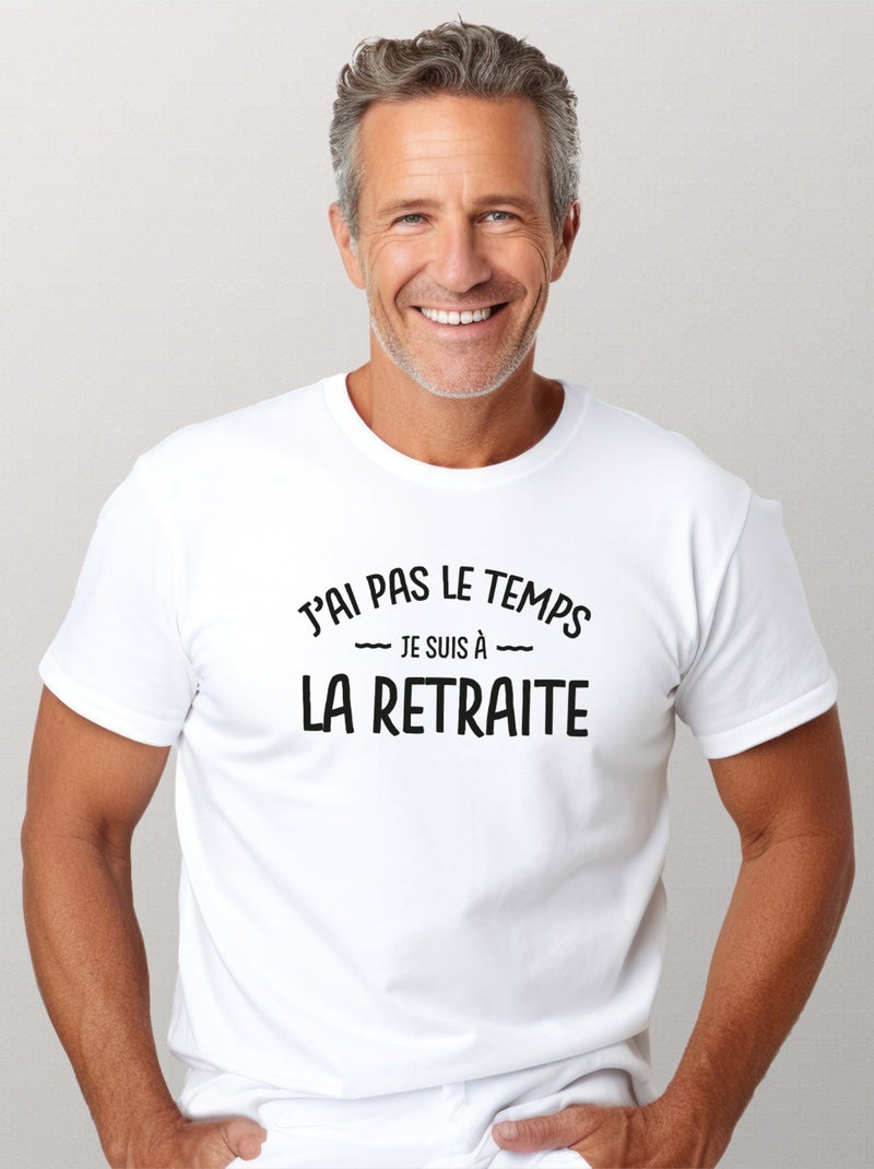 T-shirt Homme - JE SUIS A LA RETRAITE Blanc - Kiabi