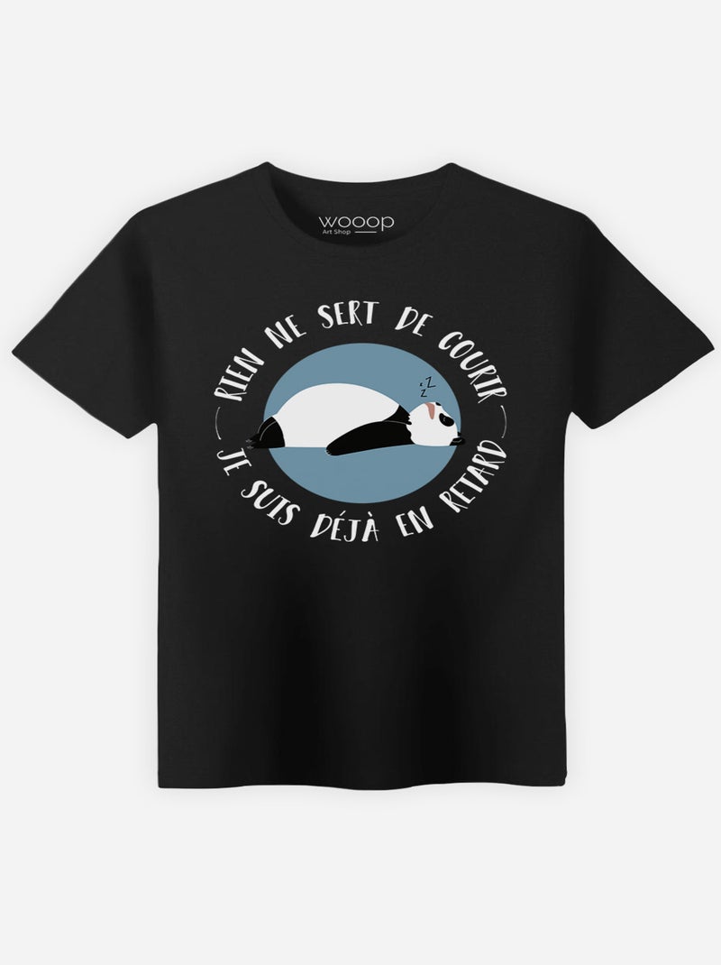 T-shirt Homme - JE SUIS DEJA EN RETARD Noir - Kiabi