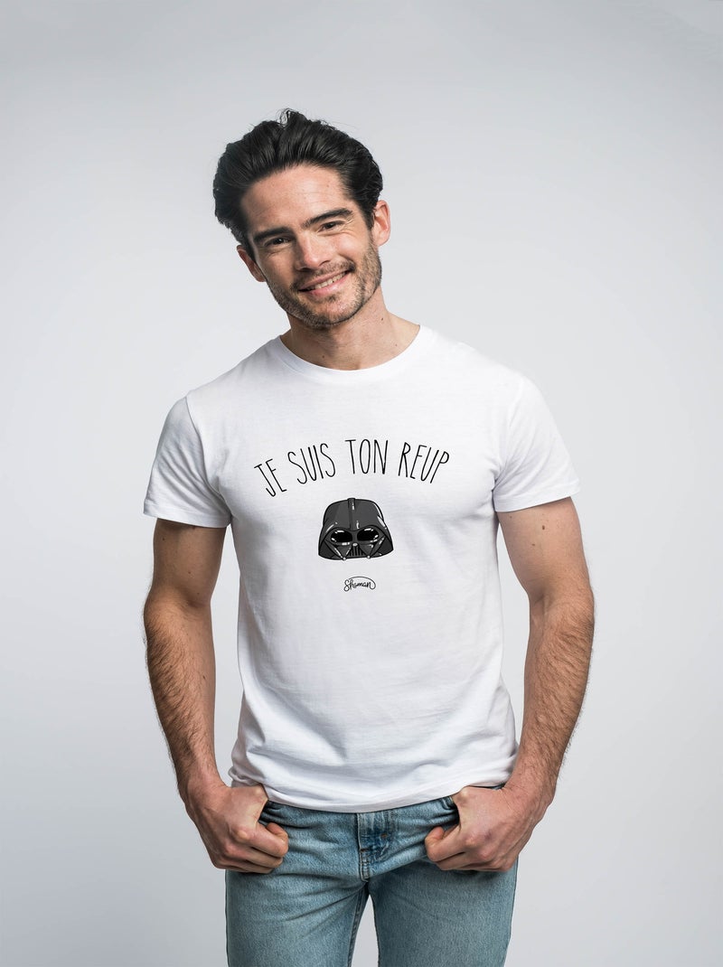 T-shirt Homme - JE SUIS TON REUP Blanc - Kiabi