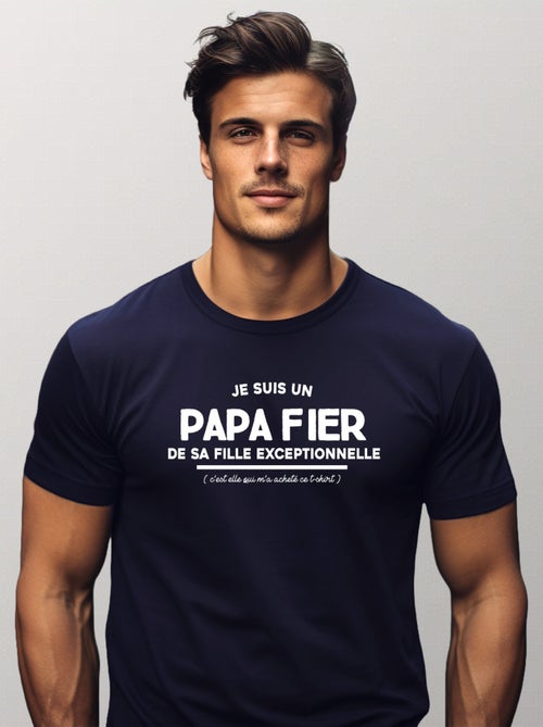 T-shirt Homme - JE SUIS UN PAPA FIER - Kiabi