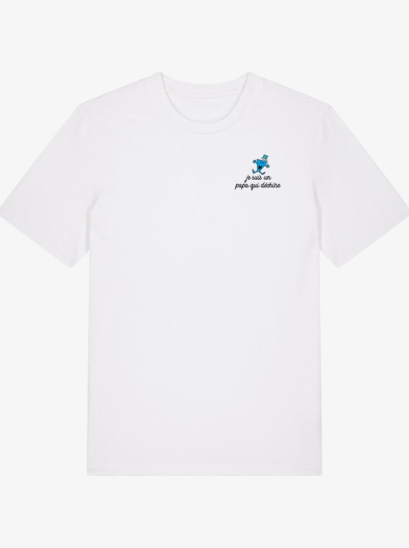 T-shirt homme - je suis un papa qui dechire coeur - noël Blanc - Kiabi