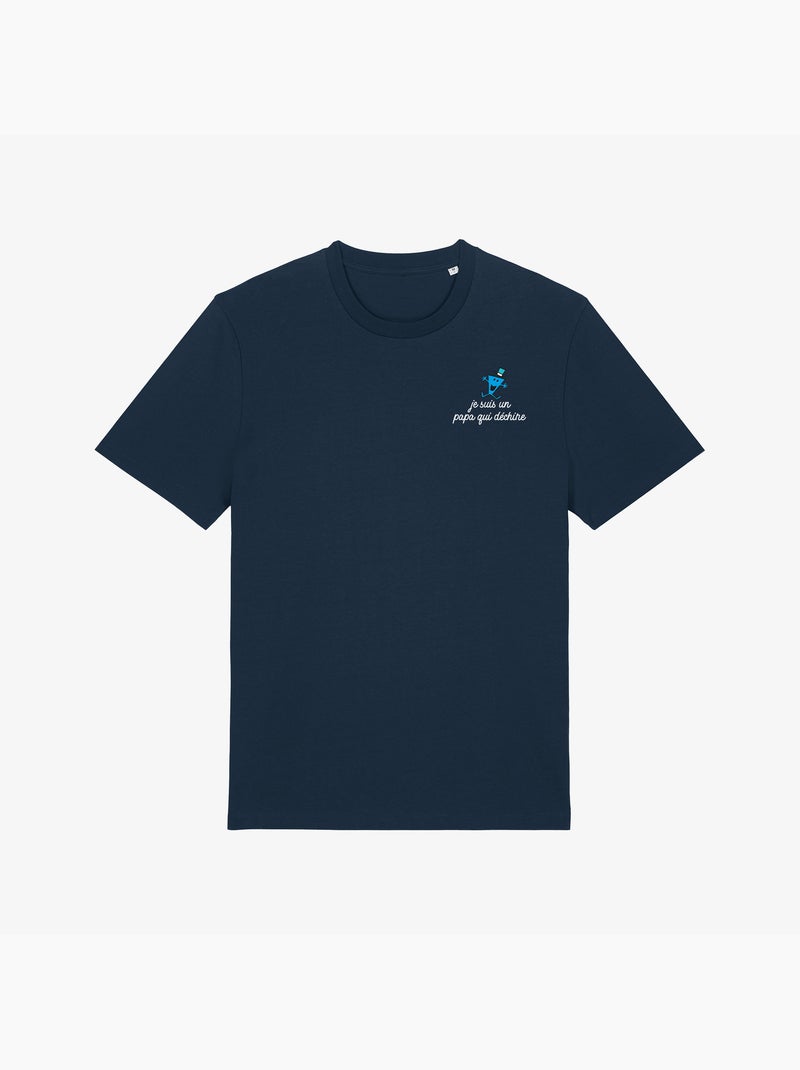 T-shirt homme - je suis un papa qui dechire coeur - noël Bleu marine - Kiabi