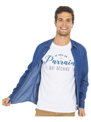 T-shirt Homme - JE SUIS UN PARRAIN QUI DÉCHIRE