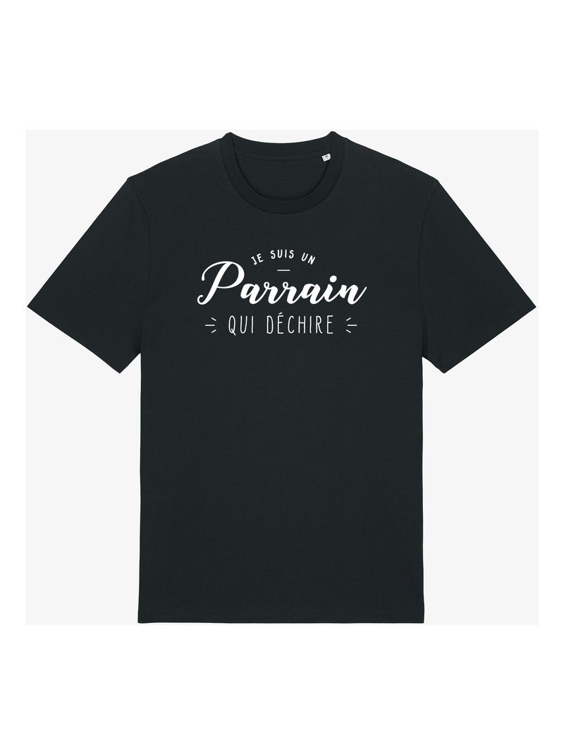 T-shirt Homme - JE SUIS UN PARRAIN QUI DÉCHIRE Noir - Kiabi
