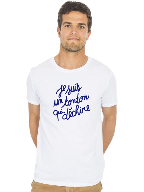 T-shirt Homme - JE SUIS UN TONTON QUI DÉCHIRE - Kiabi