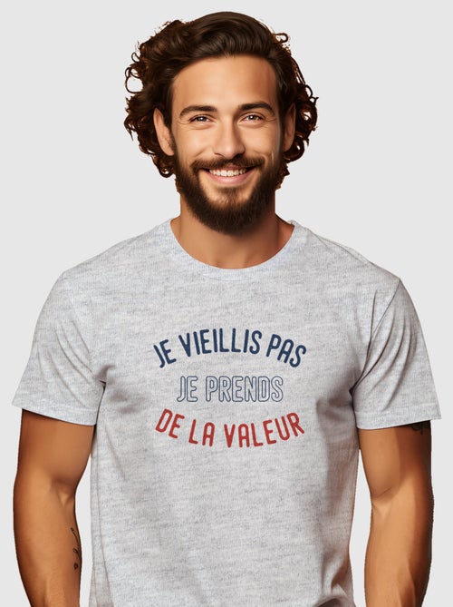 T-shirt Homme - JE VIEILLIS PAS JE PRENDS DE LA VALEUR ENKR - Kiabi