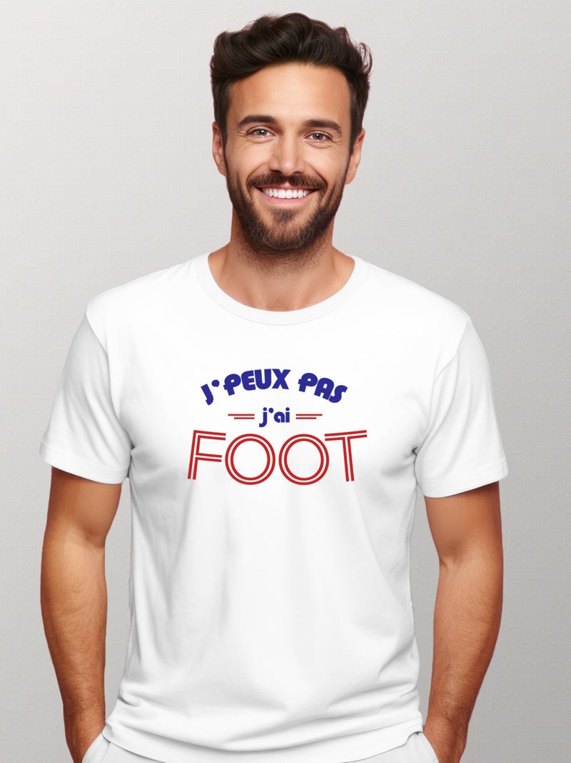 T-shirt Homme - J'PEUX PAS J'AI FOOT Blanc - Kiabi