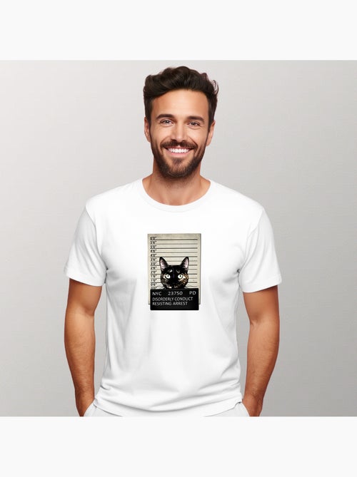 T-shirt Homme - KITTY MUGSHOT - Kiabi